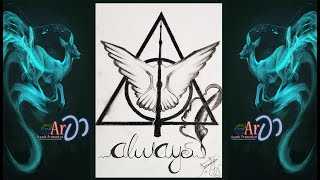 Drawing Symbol Of Deathly Hallows (Harry Potter) | Arටා (Artaa)
