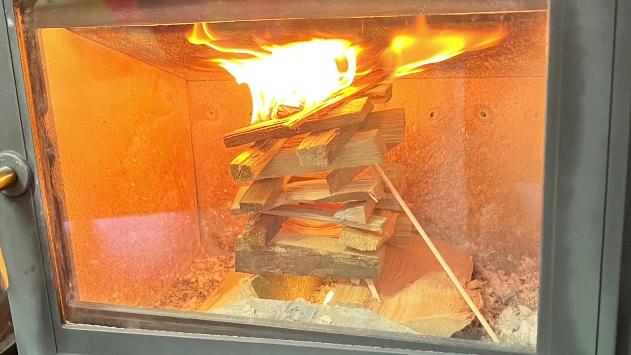 Easy way to light your stove, top down burning. - YouTube