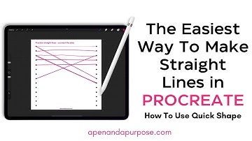 How to Draw a Straight Line in Procreate using Quickshape