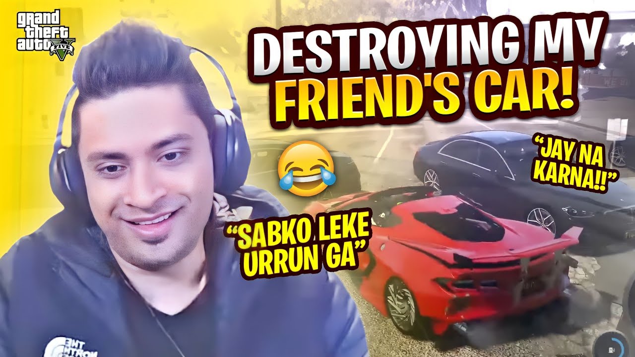 DESTROYING MY FRIENDS MILLION DOLLAR CAR - GTA 5 GAMEPLAY (HINDI/URDU) - MRJAYPLAYS