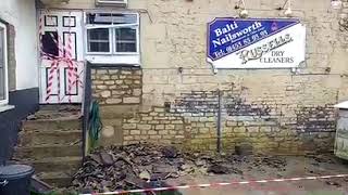 The side door of Balti Nailsworth where fireman gained access
