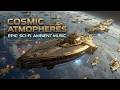 Futuristic Golden Starship Fleet | Epic Galactic Atmosphere &amp; Cinematic Space Journey