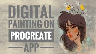 Digital painting on procreate App |  طريقتي في الرسم والتلوين على تطبيق بروكرييت screenshot 4