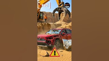 EXCAVATOR CRUSHES SUPERCAR 2036 PROTOTYPE | Future Test Gone Wrong