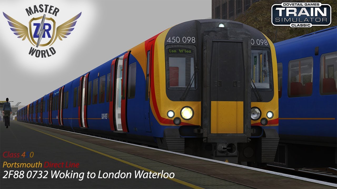 2F88 0732 Woking to London Waterloo Portsmouth Direct Line Class