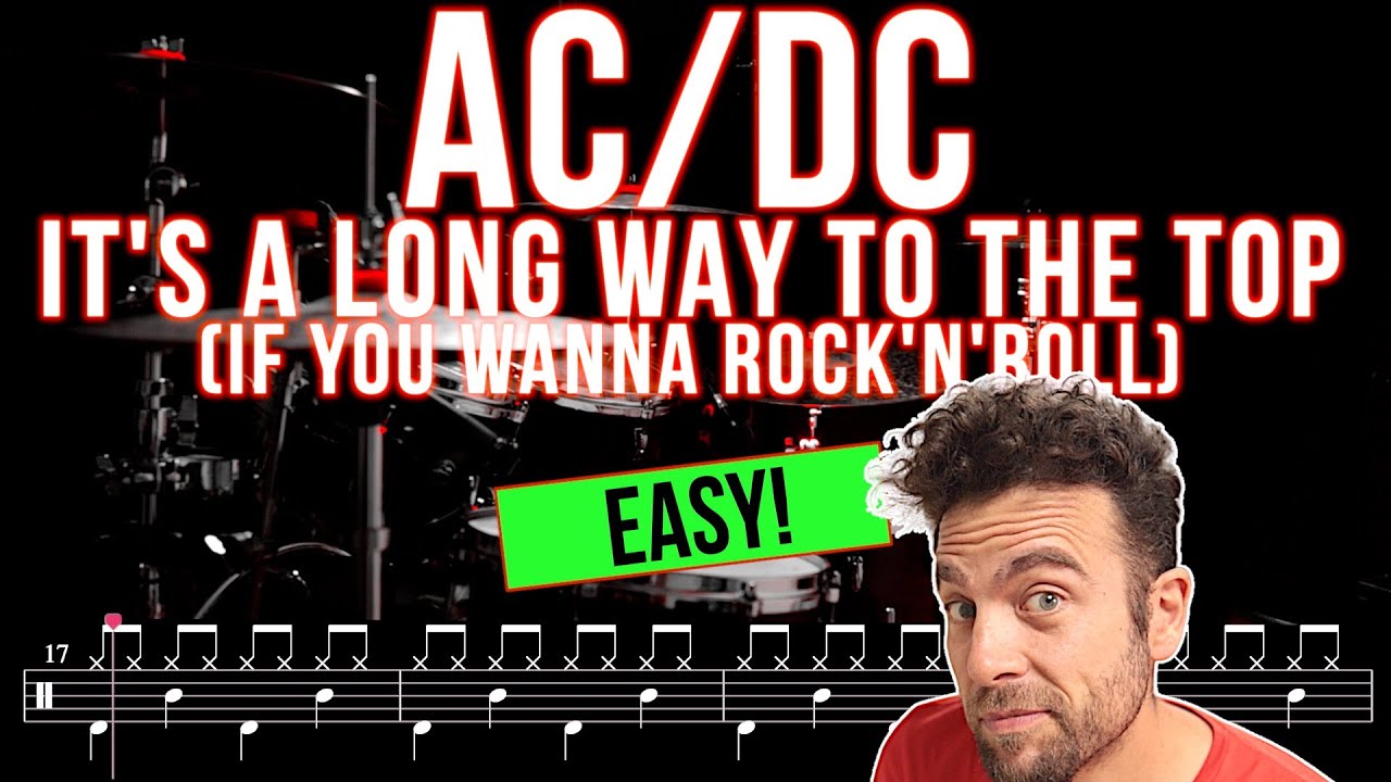 AC/DC - It's a Long Way to the Top - Drum cover (with scrolling drum ...