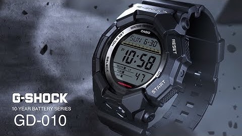 Featuring  the GD-010 with approximately 10-year battery life  :CASIO G-SHOCK