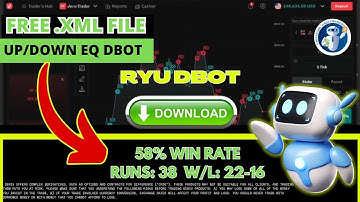 Deriv Bot Free Download: RYU | UP DOWN EQUALS Binary Options Robot 2025