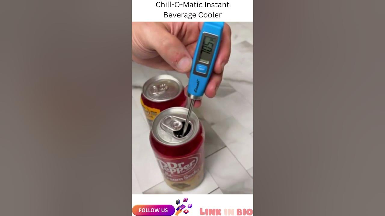 Chill-O-Matic Instant Beverage Cooler, Chill Drinks in 60 Seconds