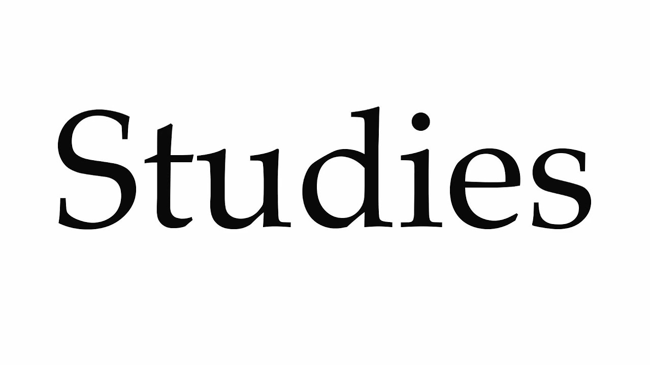 How to Pronounce Studies - YouTube