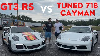 718 Porsche Cayman - Races a Porsche GT3 RS