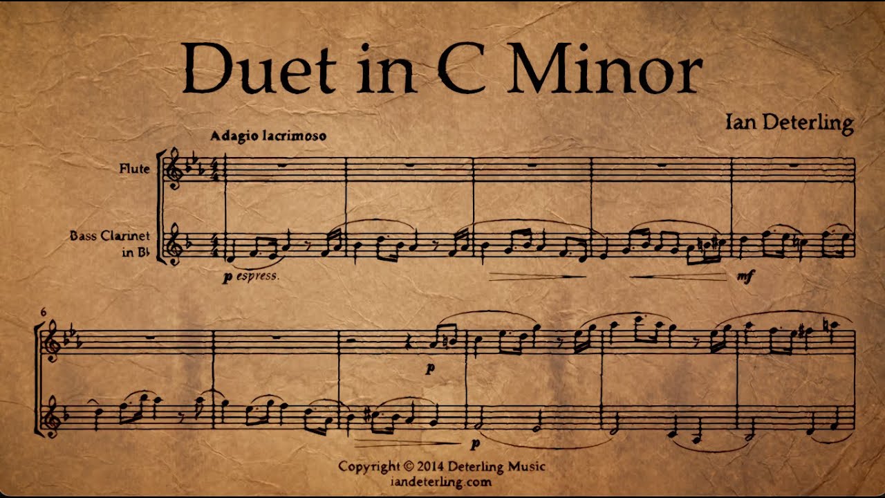 Duet for Flute and Bass in C Minor YouTube