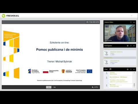 Szkolenie online Pomoc publiczna i pomoc de minimis - 30.09.2021