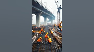 🎥 Caught on Camera: Elevated Road Suddenly Collapses Into the Ground #fail #construction #work