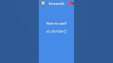 8 Streamlit tutorial st divider