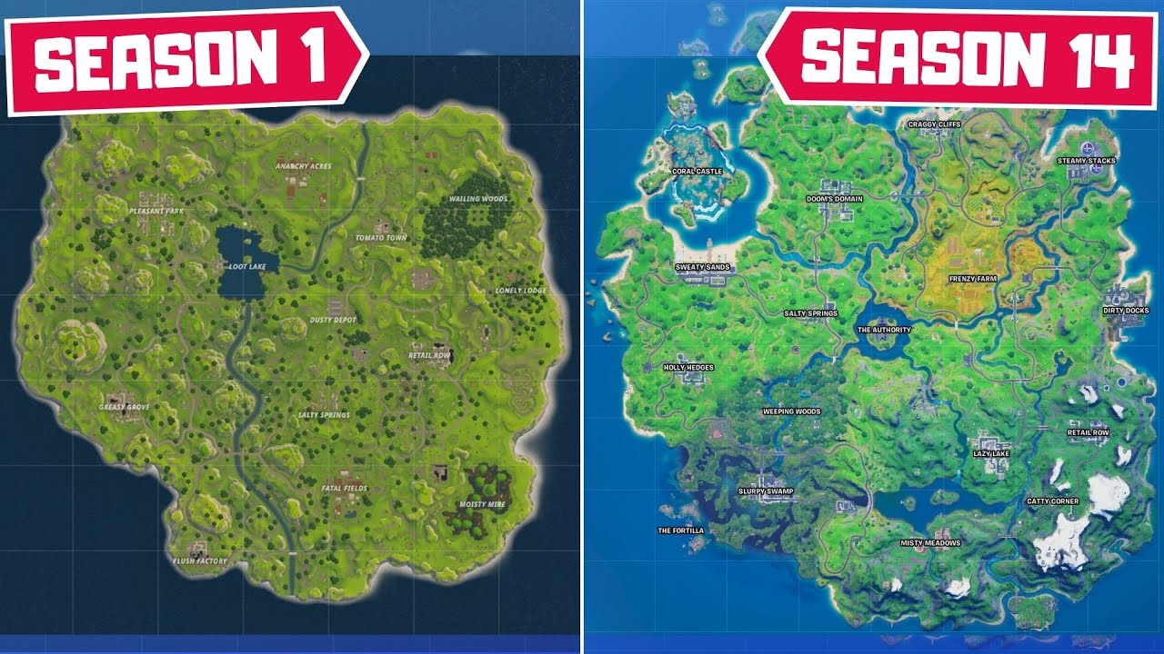 Evolution of The Entire Fortnite Map! 