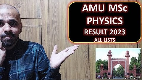 AMU MSc Physics result 2023 declared I AMU MSc result 2023 I Physics I MSc physics