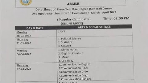 1st semester exam datesheet out||Today Big update||1st semester exam online.