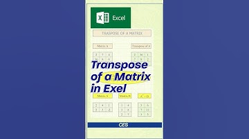 Transpose of a matrix #excel