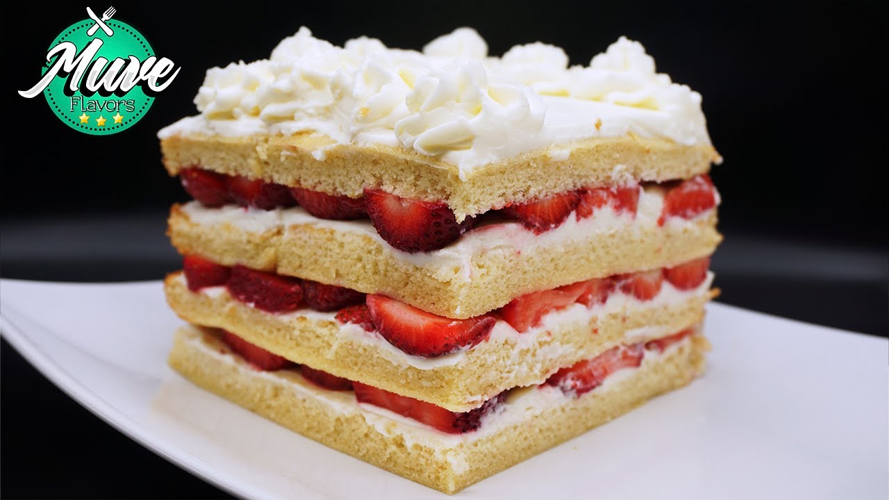 Delicioso PASTEL FRESA CON CREMA que no podrás parar de comer Muve