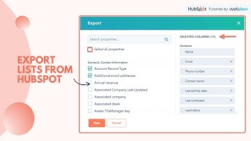 How-to export lists from HubSpot.