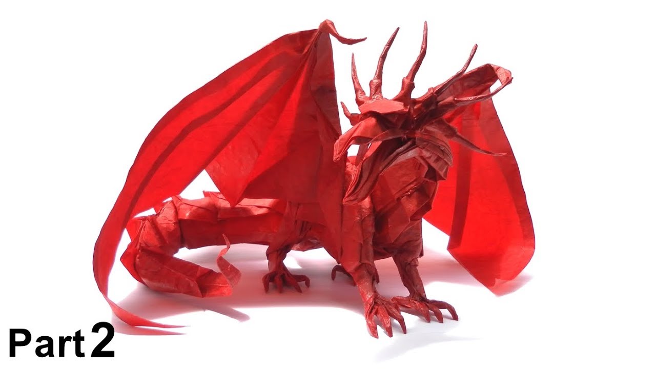 Origami Ancient Dragon Tutorial Satoshi Kamiya Part 1 折り紙 エンシェントドラゴン 에이션트 드래곤 종이접기편 Youtube