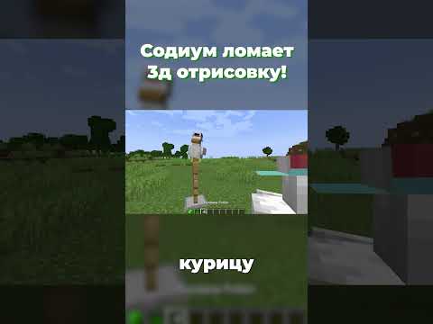 Содиум ломает 3д отрисовку! #безликий #minecraft #shorts