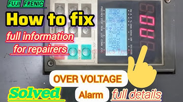HOW TO FIX OU | How To Repair Vfd Ov Fault |Over Voltage Alarm Solution | Fuji Frenic 5000VG7 #vfd