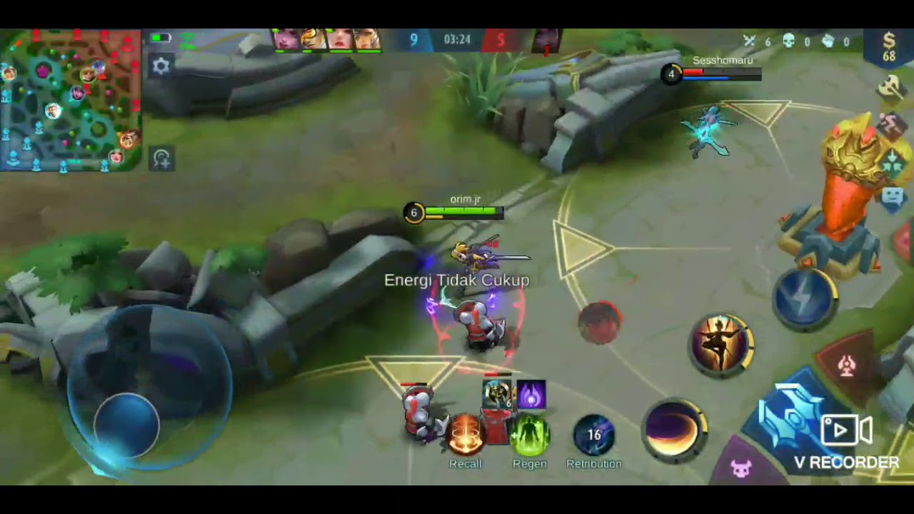 Orim.jr main Fanny, musuh autolose mengakui kekalahan.