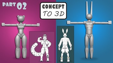 Character Modeling, Rigging & Grooming - Part 2/50 - Blocking out their bodies