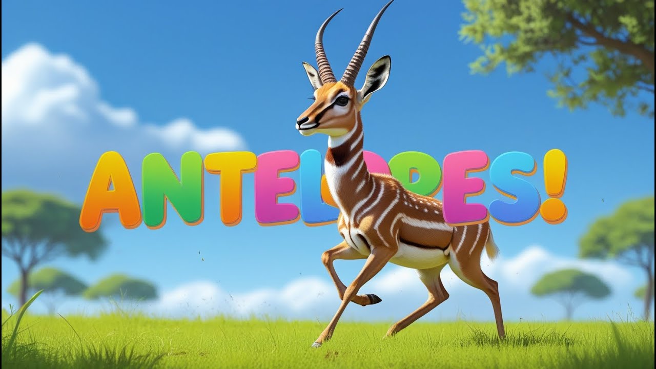 🦌 Amazing Antelopes! 🌿 Fast & Graceful Animals for Kids