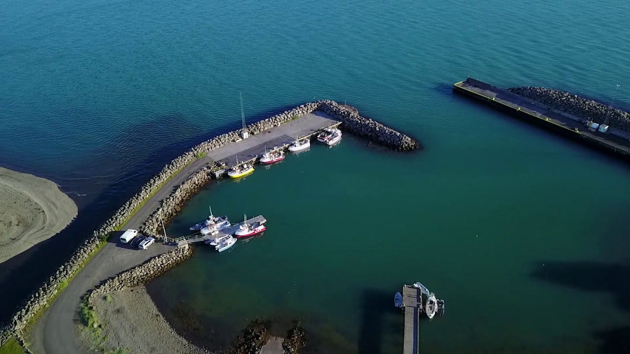 Drónaflug yfir Hofsós - júli 2017