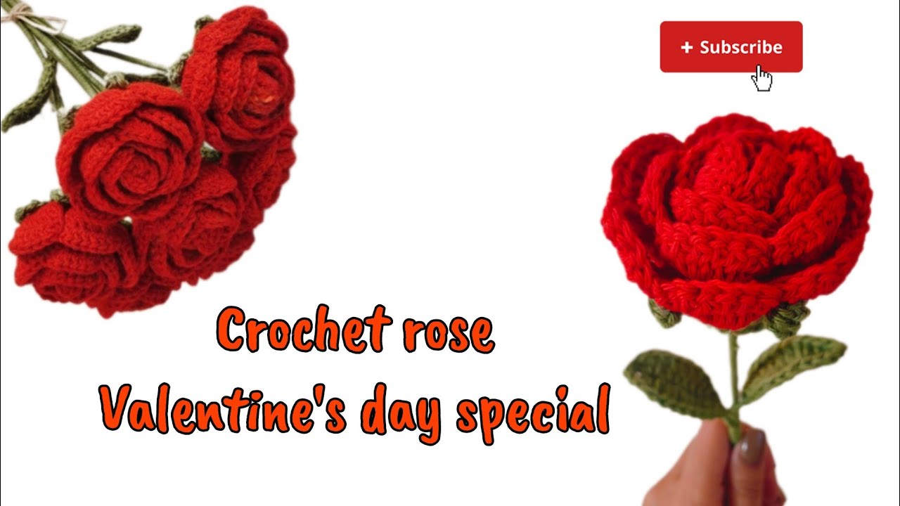 How to chrochet rose 🌹 step by step/beginner FRIENDLY/ (Valentine’s Day Crochet Rose)#viral#trending