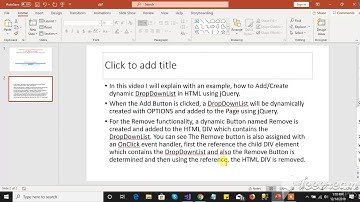 Add/Create dynamic DropDownList in HTML using jQuery