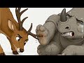 Kindness Makes Friends! | Deer, Rhino & Monkey Story for Kids #storiesforkids #stories