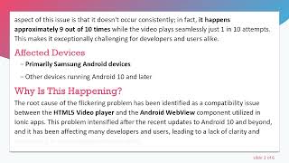 Celebrity How to Fix Screen Flickering black Issue with HTML5 Video in Ionic Apps Wealth