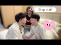 Making out and kiss in front of our friend prank gay couple lucaskibo bl