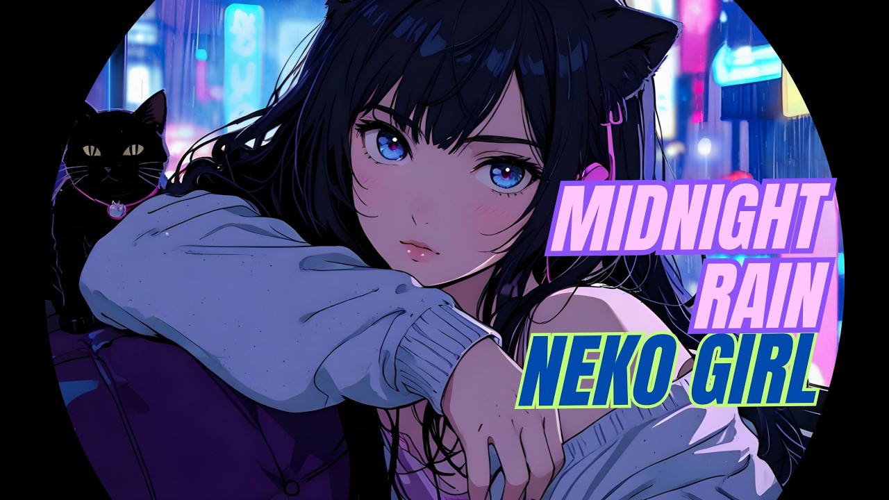 LIVE 24/7 🌧️ Rainy Neon Nights with You — Lofi Chill Beats to Relax, Study & Feel Less Alone
