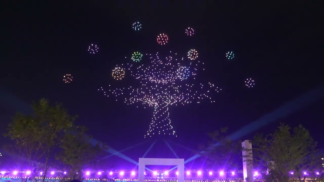 【4K】大阪・関西万博👣ドローンショー🌳『Flash Wish Tree』🌳『One World, One Planet.』#万博 #expo2025#japan#osaka#sony#4k#art