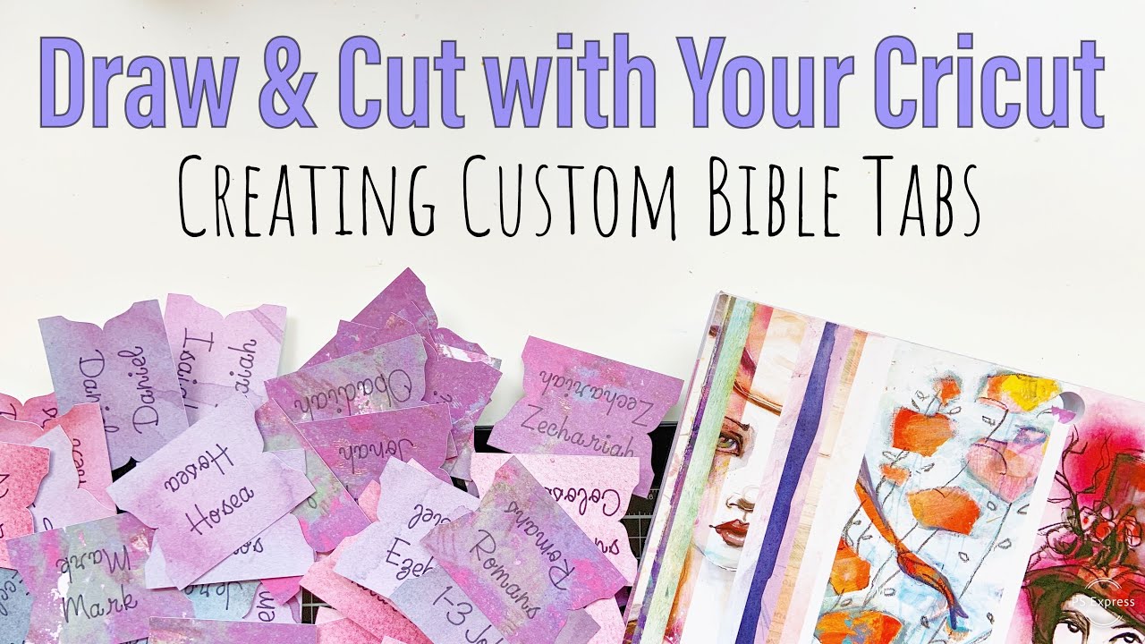 Using Draw & Cut Feature on Cricut Creating Custom Bible Tabs YouTube