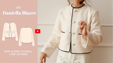 Danielle Blazer | DIY Contrasterende Bies Twill Jas | Naai Tutorial