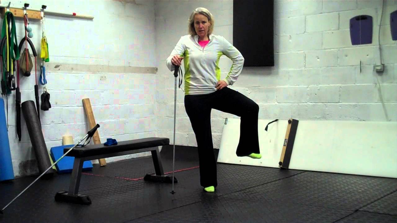 Exercise 1 for skiers with asymmetries Standing hip rotation YouTube