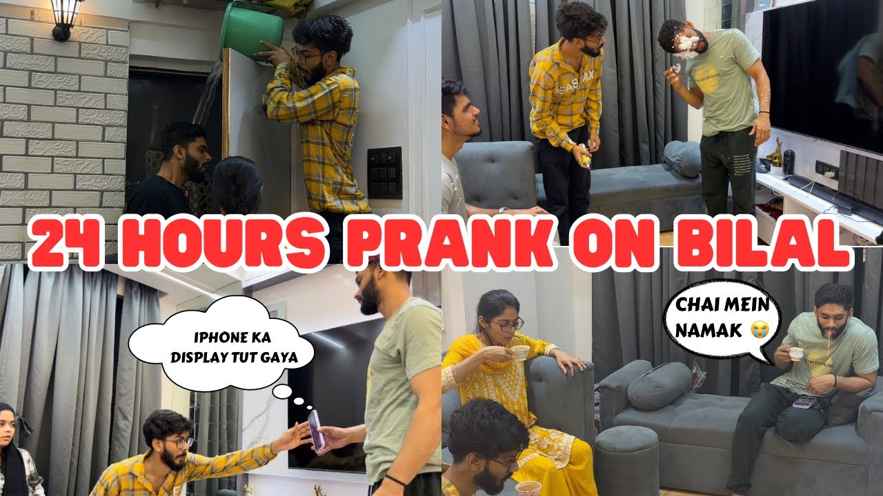 24 HOURS PRANK ON BILAL😂 | IPHONE 14 KA DISPLAY TUT GAYA😭 | AALTU FALTU | BILAL & ZAHID |