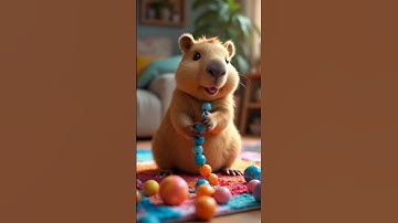 Capybara Makes a Colorful Beaded Bracelet 🎨🐾💖 #capybara #cute #funny #funnyvideo #shorts