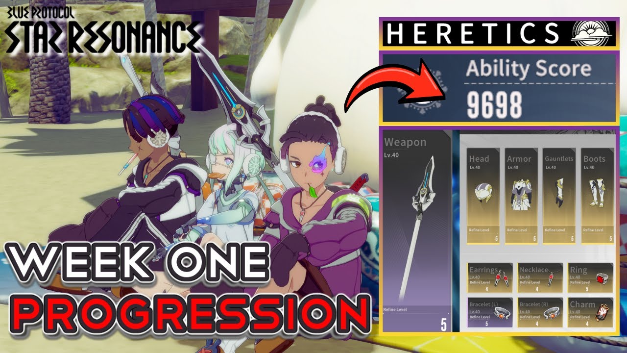 WEEK 1 PROGRESSION UPDATE - HOW I GOT TO ~10K GEAR SCORE | BLUE PROTOCOL: STAR RESONANCE