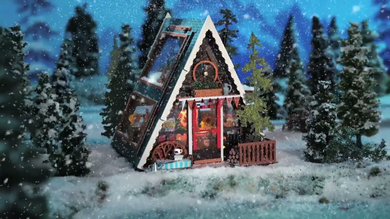🌲 Escape to Nature — Rolife A-Frame Cabin | DIY Miniature Wooden House