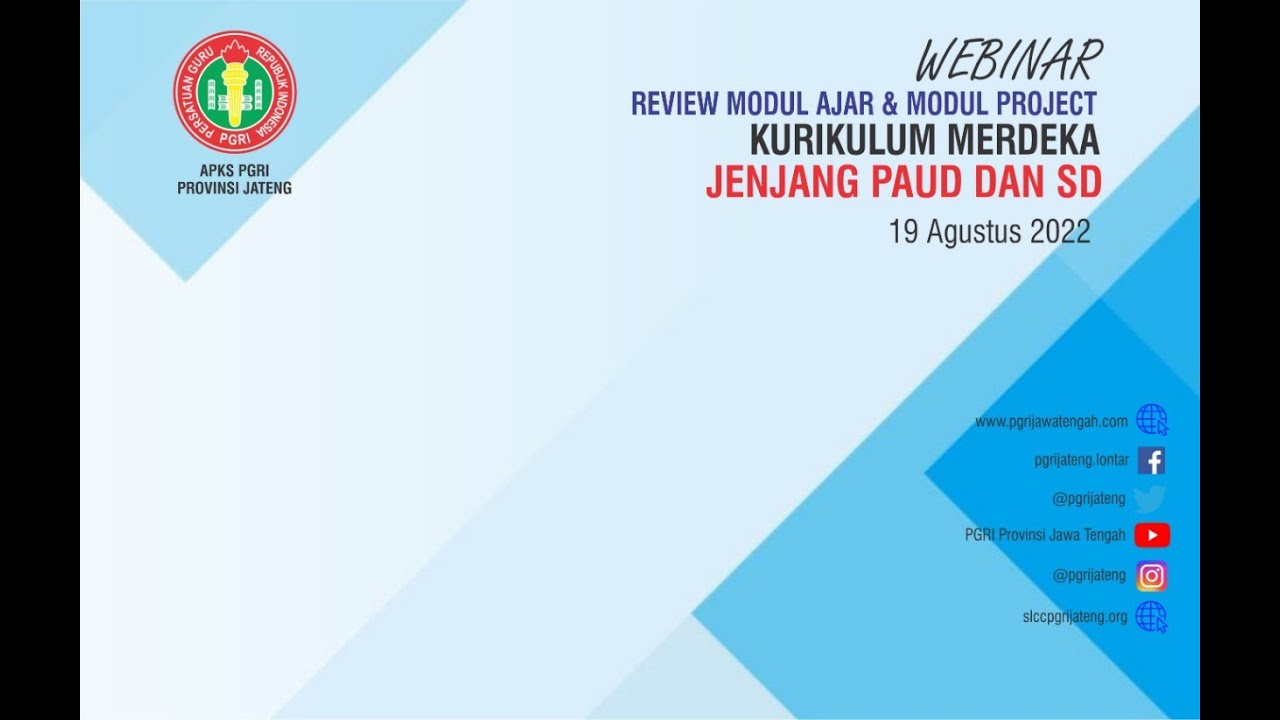 WEBINAR REVIEW MODUL AJAR & MODUL PROJECT KURIKULUM MERDEKA JENJANG ...