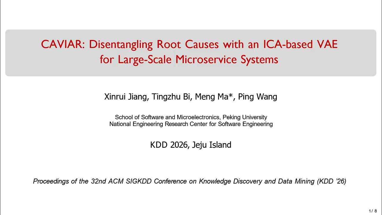 KDD2026-CAVIAR: Disentangling Root Causes with an ICA-based VAE for Large-Scale Microservice Systems