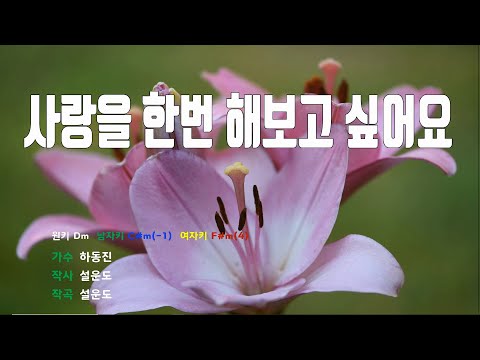[은성반주기] 사랑한번해보고싶어요 - 하동진 /MR/가사