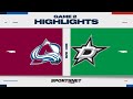 Nhl game 2 highlights  avalanche vs stars  may 9 2024